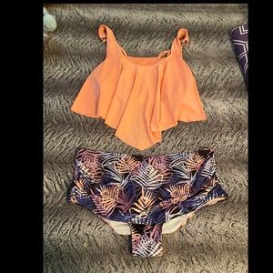 Rose gal 2 piece swim suit